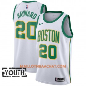 Maillot NBA Boston Celtics Gordon Hayward 20 2018-19 Nike City Edition Blanc Swingman - Enfant